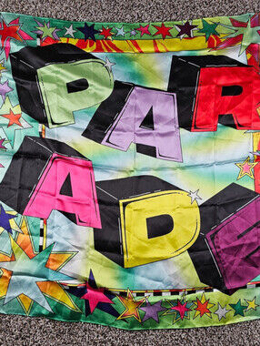 Parade Multicolor PARADE Print Square 34x34" Scarf Polyester Bright Colorful